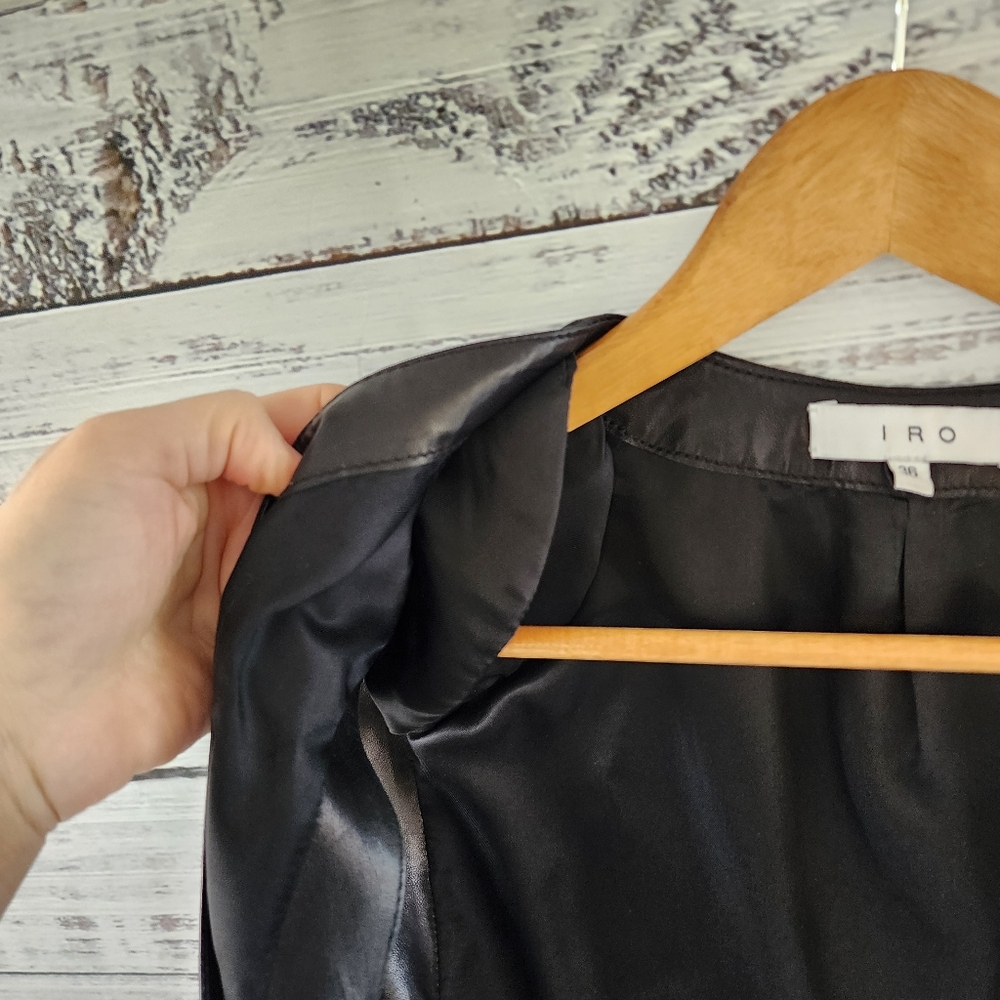 IRO black leather mini dress - Picture 11 of 12